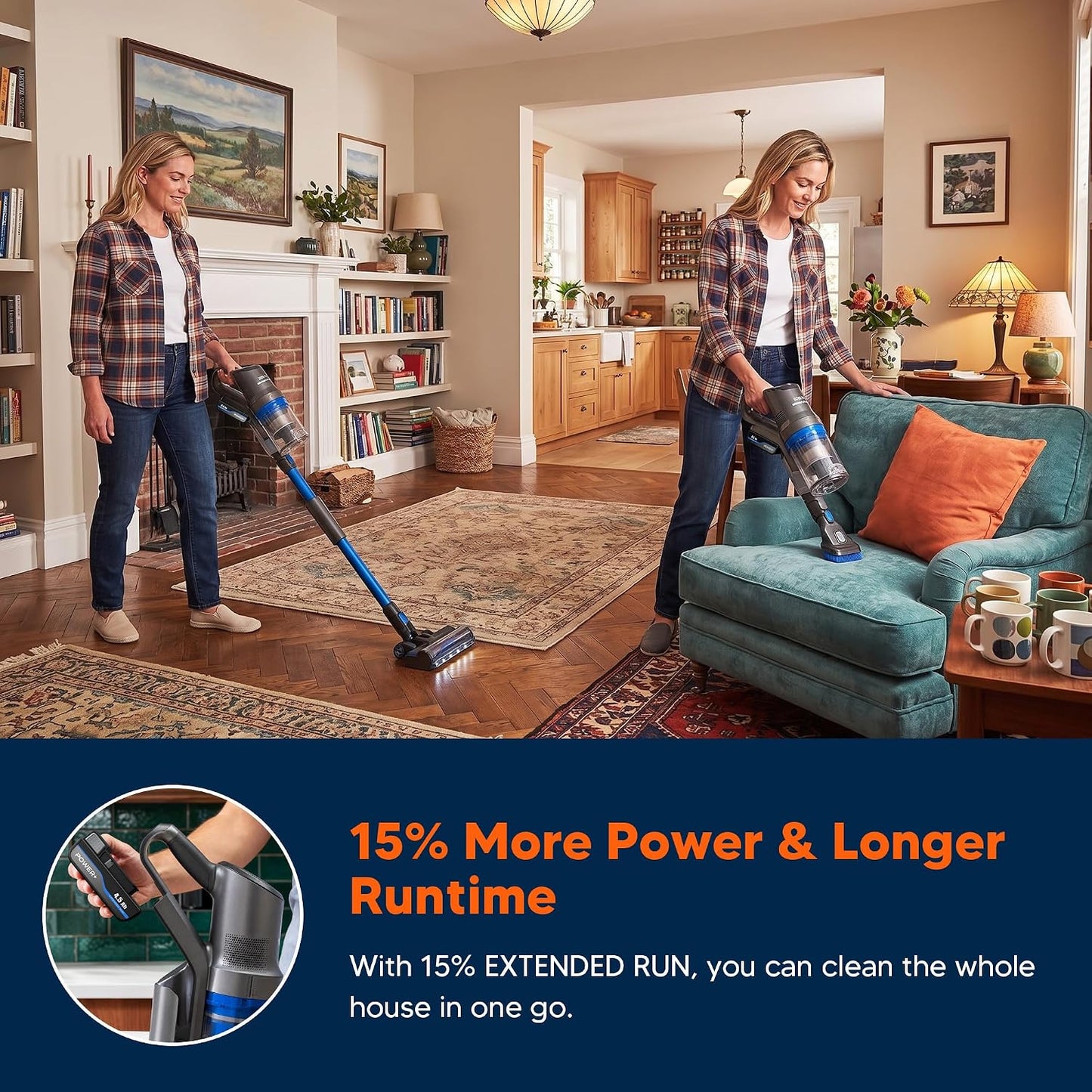 4.5Ah for Vax O NEPWR Battery Replacement, 4500mAh Lithium ion Battery Fits Every O NEPWR Product, Compatible with BV25040 BV15030 BV15260 BH15260PC Cordless Vacuum & Hardfloor Cleaner (black)