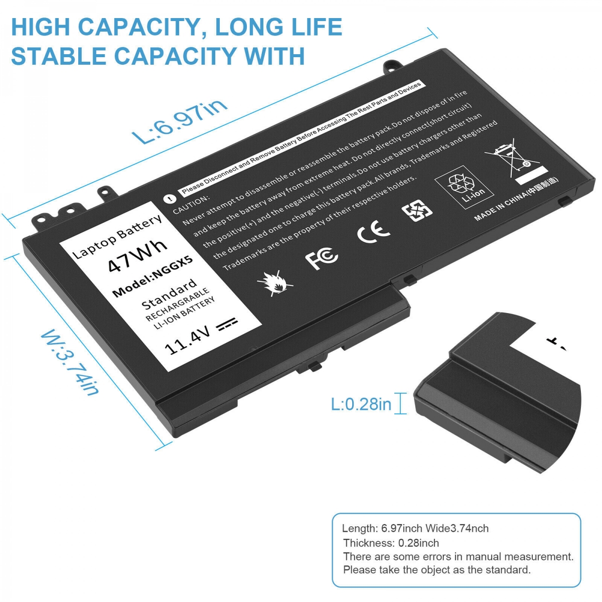 NGGX5 Battery-CPY, bateria do laptopa, zasilacz do laptopa, ładowarka do laptopa, bateria Dell, bateria Apple, bateria HP
