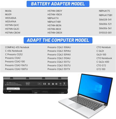 Batería de larga duración para computadora portátil de alto rendimiento: batería para computadora portátil, adaptador para computadora portátil, cargador para computadora portátil, batería Dell, batería Apple, batería HP