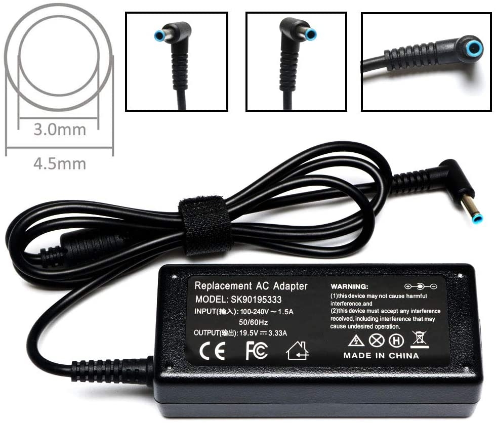 65W AC Adapter Charger for HP 710412-001 714149-001 19.5V 3.33A Blue tip-CPY,Laptop battery, Laptop adapter, Laptop charger, Dell battery, Apple battery, HP battery